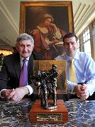 5 August 2009; Wicklow footballer Tony Hannon, right, who received the Vodafone GAA Player of the Month Award for July with Wicklow manager Mick O'Dwyer. Waterford hurler Michael 'Brick' Walsh received the Vodafone GAA Player of the Month Award for hurling. Westbury Hotel, Dublin. Picture credit: Brian Lawless / SPORTSFILE