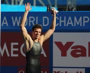 28 July 2009; Germany's Paul Biedermann celebrates after winner the Final of the Men's 200m Freestyle. Biedermann set a new World Record with a time of 1:42.00 beating previous record holder Michael Phelps who finished in 2nd position. FINA World Swimming Championships Rome 2009, Foro Italico, Rome, Italy. Picture credit: Brian Lawless / SPORTSFILE