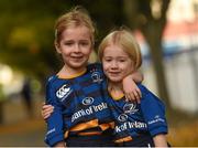 15 November 2015; Match mascots Jenna and Holly Colgan, from Foxrock, Dublin. European Rugby Champions Cup, Pool 5, Round 1, Leinster v Wasps. RDS, Ballsbridge, Dublin. Picture credit: Ramsey Cardy / SPORTSFILE