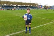15 November 2015; Leinster matchday mascot Conal O'Driscoll, from Sandyford, Dublin, before the European Rugby Champions Cup, Pool 5, Round 1, clash between Leinster and Wasps at the RDS, Ballsbridge, Dublin. Picture credit: Brendan Moran / SPORTSFILE