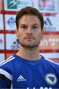 15 November 2015;  Bosnia and Herzegovina's Asmir Begovic, during a press conference. Aviva Stadium, Lansdowne Road, Dublin. Picture credit: David Maher / SPORTSFILE