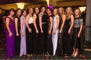 14 November 2015; Waterford players, from left, Linda Wall, Emer Scanlon, Aileen Wall, Sinead Ryan, Karen McGrath, Michelle Ryan, Michelle McGrath, Mary Foley, Elaine Power, Maria Delahunty and Mairead Wall, at the awards. 2015 LGFA TG4 Ladies Football Allstar Awards, CityWest Hotel, Saggart, Co. Dublin. Picture credit: Brendan Moran / SPORTSFILE