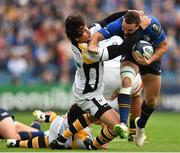 15 November 2015; Dave Kearney, Leinster, is tackled by Ben Jacobs, Wasps. European Rugby Champions Cup, Pool 5, Round 1, Leinster v Wasps. RDS, Ballsbridge, Dublin. Picture credit: Ramsey Cardy / SPORTSFILE