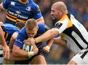 15 November 2015; Ian Madigan, Leinster, is tackled by Jake Cooper-Woolley, Wasps. European Rugby Champions Cup, Pool 5, Round 1, Leinster v Wasps. RDS, Ballsbridge, Dublin. Picture credit: Ramsey Cardy / SPORTSFILE