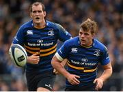 15 November 2015; Leinster's Jordi Murphy, right, and Devin Toner. European Rugby Champions Cup, Pool 5, Round 1, Leinster v Wasps. RDS, Ballsbridge, Dublin. Picture credit: Ramsey Cardy / SPORTSFILE