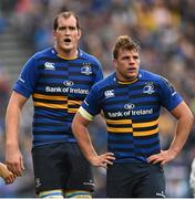 15 November 2015; Devin Toner, left, and Jordi Murphy, Leinster. European Rugby Champions Cup, Pool 5, Round 1, Leinster v Wasps. RDS, Ballsbridge, Dublin. Picture credit: Ramsey Cardy / SPORTSFILE