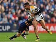 15 November 2015; Frank Halai, Wasps, is tackled by Sean Cronin, Leinster. European Rugby Champions Cup, Pool 5, Round 1, Leinster v Wasps. RDS, Ballsbridge, Dublin. Picture credit: Ramsey Cardy / SPORTSFILE