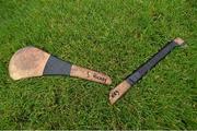 15 November 2015; A general view of a broken hurley which was on the sideline before the game. AIB Munster GAA Senior Club Hurling Championship, Semi-Final, Na Piarsaigh v Thurles Sarsfields. Gaelic Grounds, Limerick. Picture credit: Diarmuid Greene / SPORTSFILE