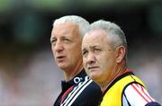 2 August 2009; Cork selector Ger Sullivan, right, and manager Conor Counihan during the game. GAA Football All-Ireland Senior Championship Quarter-Final, Cork v Donegal, Croke Park, Dublin. Picture credit: Stephen McCarthy / SPORTSFILE