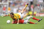 9 August 2009; Seamus Kenny, Meath, in action against Peadar Gardiner, Mayo. GAA Football All-Ireland Senior Championship Quarter-Final, Meath v Mayo, Croke Park, Dublin. Picture credit: Stephen McCarthy / SPORTSFILE