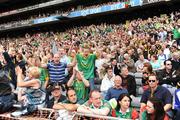 9 August 2009; Meath fans celebrate a score late in the game. GAA Football All-Ireland Senior Championship Quarter-Final, Meath v Mayo, Croke Park, Dublin. Picture credit: Stephen McCarthy / SPORTSFILE