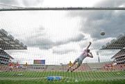 9 August 2009; Meath's Cian Ward beats Mayo goalkeeper Kenneth O'Malley from the penalty spot to score his side's second goal. GAA Football All-Ireland Senior Championship Quarter-Final, Meath v Mayo, Croke Park, Dublin. Picture credit: David Maher / SPORTSFILE