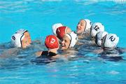 29 July 2009; The Canada players celebrate after the match. FINA World Swimming Championships Rome 2009, Canada v Russia, Women's Waterpolo, Semi-Final, Foro Italico, Rome, Italy. Picture credit: Brian Lawless / SPORTSFILE