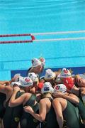 29 July 2009; The Australia team form a huddle. FINA World Swimming Championships Rome 2009, Australia v Spain, Women's Waterpolo, Semi-Final, Foro Italico, Rome, Italy. Picture credit: Brian Lawless / SPORTSFILE