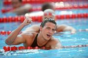 30 July 2009; Ryan Lochte, USA, celebrates after winning the Men's 200m Individual Medley Final in a new World Record time of 1:54.10. FINA World Swimming Championships Rome 2009, Foro Italico, Rome, Italy. Picture credit: Brian Lawless / SPORTSFILE
