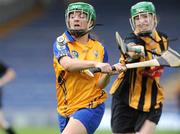 8 August 2009; Anne Marie McMahon, Clare, in action against Denise Gaule, Kilkenny. All-Ireland Camogie Minor A Championship Final, Kilkenny v Clare, Semple Stadium, Thurles, Co. Tipperary. Picture credit: Matt Browne / SPORTSFILE