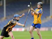 8 August 2009; Eimear Considine, Clare, in action against Aine Curran, Kilkenny. All-Ireland Camogie Minor A Championship Final, Kilkenny v Clare, Semple Stadium, Thurles, Co. Tipperary. Picture credit: Matt Browne / SPORTSFILE
