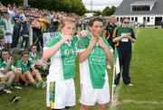 8 August 2009; Meath substitutes Katie Callaghan and Jacinta Maher look on during the closing stages of the game. All-Ireland Ladies Football U16A Championship, Donegal v Meath, Tarmonbarry, Co. Longford. Picture credit: SPORTSFILE