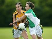 8 August 2009; Alanah Molloy, Donegal, in action against Megan O'Brien, Meath. All-Ireland Ladies Football U16A Championship, Donegal v Meath, Tarmonbarry, Co. Longford. Picture credit: SPORTSFILE