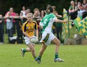 8 August 2009; Niamh McLaughlin, Donegal, in action against Kellie Allen, Meath. All-Ireland Ladies Football U16A Championship, Donegal v Meath, Tarmonbarry, Co. Longford. Picture credit: SPORTSFILE