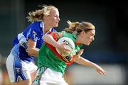 8 August 2009; Lisa Cafferkey, Mayo, in action against Angela Casey, Laois. TG4 All-Ireland Ladies Football Senior Championship Qualifier Round 2, Mayo v Laois, Pearse Park, Longford. Picture credit: Brendan Moran / SPORTSFILE