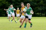 8 August 2009; Adrienne McCann, Meath, in action against Alanah Molloy, Donegal. All-Ireland Ladies Football U16A Championship, Donegal v Meath, Tarmonbarry, Co. Longford. Picture credit: SPORTSFILE