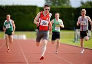 8 August 2009; Jason Smyth, City of Derry AC, crosses the finish line to win the Men's Division 1, 200m, at the Woodie's DIY Club League Final. Woodie's DIY Club League Final, Tullamore Harriers, Tullamore, Co. Offaly. Picture credit: Pat Murphy / SPORTSFILE