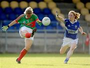 8 August 2009; Emma Mullin, Mayo, in action against Patricia Fogarty, Laois. TG4 All-Ireland Ladies Football Senior Championship Qualifier Round 2, Mayo v Laois, Pearse Park, Longford. Picture credit: Brendan Moran / SPORTSFILE