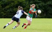 8 August 2009; Rebbeca Conway, Mayo, in action against Ciara Ruddy, Dublin. All-Ireland Ladies Football U16A Shield Final, Dublin v Mayo, Tarmonbarry, Co. Longford. Picture credit: SPORTSFILE