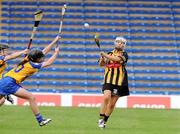 8 August 2009; Michelle Farrell, Kilkenny, in action against Orlaith Duggan, 10, Clare. All-Ireland Camogie Minor A Championship Final, Kilkenny v Clare, Semple Stadium, Thurles, Co. Tipperary. Picture credit: Matt Browne / SPORTSFILE