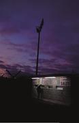 7 February 2015;    Conserving energy. The Páirc Tailteann floodlights remain unlit - all the better to appreciate the magnificent skyline - but tickets are selling ahead of a Meath home win over neighbours Kildare.    Photo by Sportsfile    This image may be reproduced free of charge when used in conjunction with a review of the book &quot;A Season of Sundays 2015&quot;. All other usage © SPORTSFILE