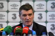17 November 2015; Republic of Ireland assistant manager Roy Keane during a press conference. Castleknock Hotel & Country Club, Castleknock, Co. Dublin. Picture credit: David Maher / SPORTSFILE