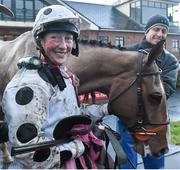 18 November2015; Lorna Brooke after winning the Today FM Ladies Handicap Steeplechase on Moonlone Lane. Fairyhouse Racecourse, Fairyhouse, Co. Meath. Picture credit: Matt Browne / SPORTSFILE