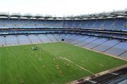 30 July 2009; The scene in Croke Park as work continues on the new sod ahead of this weekend's GAA Football All-Ireland Championship Quarter Finals. Croke Park, Dublin. Picture credit: Brendan Moran / SPORTSFILE