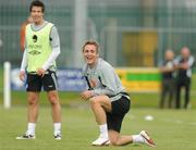 9 August 2009; Republic of Ireland's Kevin Doyle and Sean St. Ledger during squad training ahead of their international friendly against Australia on Wednesday. Republic of Ireland Squad Training, St. Michael's FC, Co. Tipperary. Picture credit: Diarmuid Greene / SPORTSFILE