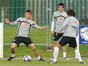 9 August 2009; Republic of Ireland's Liam Miller, left, and Stephen Hunt in action during squad training ahead of their international friendly against Australia on Wednesday .Republic of Ireland Squad Training, St. Michael's FC, Co. Tipperary. Picture credit: Diarmuid Greene / SPORTSFILE