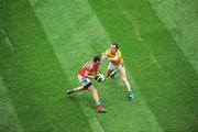 9 August 2009; Aidan Kilcoyne, Mayo, in action against Anthony Moyles, Meath. GAA Football All-Ireland Senior Championship Quarter-Final, Meath v Mayo, Croke Park, Dublin. Picture credit: Daire Brennan / SPORTSFILE