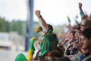 9 August 2009; Meath supporters cheer on their team. GAA Football All-Ireland Senior Championship Quarter-Final, Meath v Mayo, Croke Park, Dublin. Picture credit: Daire Brennan / SPORTSFILE