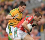 9 August 2009; Keith Higgins, Mayo, in action against David Bray, Meath. GAA Football All-Ireland Senior Championship Quarter-Final, Meath v Mayo, Croke Park, Dublin. Picture credit: Stephen McCarthy / SPORTSFILE
