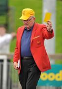2 August 2009; A track official shows the yellow card during the Woodie's DIY / AAI National Senior Track & Field Championships. Morton Stadium, Santry, Dublin. Picture credit: Pat Murphy / SPORTSFILE
