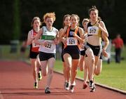8 August 2009; Ciara Everard, Kilkenny City Harriers AC, 317, leads the field on her way to winning the Division 1 Women's 800m at the Woodie's DIY Club League Final. Woodie's DIY Club League Final, Tullamore Harriers, Tullamore, Co. Offaly. Picture credit: Pat Murphy / SPORTSFILE