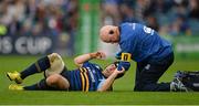 15 November 2015; Leinster's Richardt Strauss is attended to by team doctor Dr. Jim McShane during the game. European Rugby Champions Cup, Pool 5, Round 1, Leinster v Wasps. RDS, Ballsbridge, Dublin. Picture credit: Brendan Moran / SPORTSFILE
