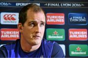 19 November 2015; Leinster's Devin Toner during a press conference. Leinster Rugby Press Conference, Leinster Rugby, UCD, Belfield, Dublin. Picture credit: Matt Browne / SPORTSFILE