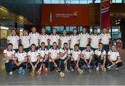 20 November 2015; The Galway squad at Shannon Airport ahead of their departure to Boston for the AIG Fenway Hurling Classic and Irish Festival. Shannon Airport, Shannon, Co. Clare. Picture credit: Diarmuid Greene / SPORTSFILE
