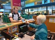 20 November 2015; Galway's Cyril Donnellan checks in at Shannon Airport ahead of their departure to Boston for the AIG Fenway Hurling Classic and Irish Festival. Shannon Airport, Shannon, Co. Clare. Picture credit: Diarmuid Greene / SPORTSFILE