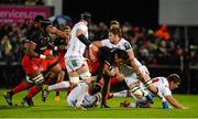 20 November 2015; Billy Vunipola, Saracens, is tackled by Iain Henderson, Ulster. European Rugby Champions Cup, Pool 1, Round 2, Ulster v Saracens. Kingspan Stadium, Ravenhill Park, Belfast. Picture credit: Oliver McVeigh / SPORTSFILE