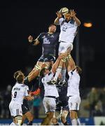 21 November 2015; Johan Snyman, Brive, wins possession in a lineout ahead of Ben Marshall, Connacht. European Rugby Challenge Cup, Pool 1, Round 2, Connacht v Brive. The Sportsground, Galway. Picture credit: Diarmuid Greene / SPORTSFILE