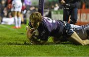21 November 2015; Kieran Marmion, Connacht, scores his side's third try. European Rugby Challenge Cup, Pool 1, Round 2, Connacht v Brive. The Sportsground, Galway. Picture credit: Diarmuid Greene / SPORTSFILE
