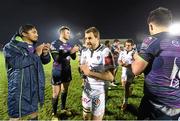21 November 2015; Brive captain Jean-Baptiste Pejoine is applauded off the pitch by Connacht players after the game. European Rugby Challenge Cup, Pool 1, Round 2, Connacht v Brive. The Sportsground, Galway. Picture credit: Diarmuid Greene / SPORTSFILE