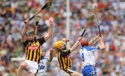 9 August 2009; Martin Comerford, left, and James 'Cha' Fitzpatrick, Kilkenny, in action against Shane O'Sullivan, 8, and Tony Browne, Waterford. GAA Hurling All-Ireland Senior Championship Semi-Final, Kilkenny v Waterford, Croke Park, Dublin. Picture credit: Stephen McCarthy / SPORTSFILE